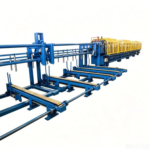 6m Pneumatic Stacker for Guardrail | Auto Sheet Stacking Pallet
